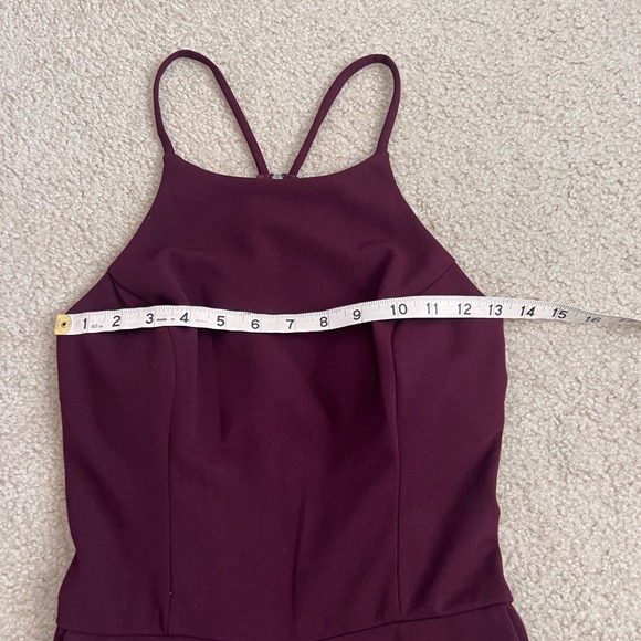 Speechless‎ Women's Medium Plum Jumpsuit Strappy Criss Cross Back Lace - Picture 8 of 16